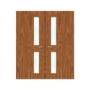 FDR 16G External Plywood Paint Grade Glazed Double FD30 Fire Doors thumbnail 1