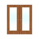 FDR 19G Bespoke External Plywood Paint Grade Glazed Double FD60 Fire Doors thumbnail 1
