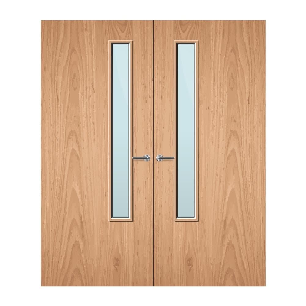 FDR 20G Internal Plywood Paint Grade Glazed Double FD60 Fire Doors