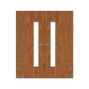FDR 25G External Plywood Paint Grade Glazed Double FD60 Fire Doors thumbnail 1