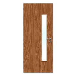 FDR 25G Made To Measure External Plywood Paint Grade Glazed FD60 Fire Door