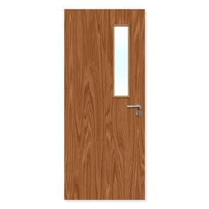FDR 3G Made To Measure External Plywood Paint Grade Glazed FD30 Fire Door