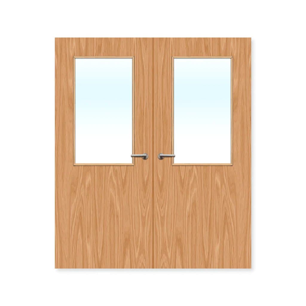 FDR 8G Internal Plywood Paint Grade Glazed Double FD60 Fire Doors