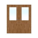 FDR 8G Bespoke External Plywood Paint Grade Glazed Double FD60 Fire Doors thumbnail 1