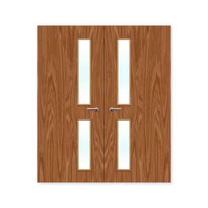 FDR 16G External Plywood Paint Grade Glazed Double FD60 Fire Doors